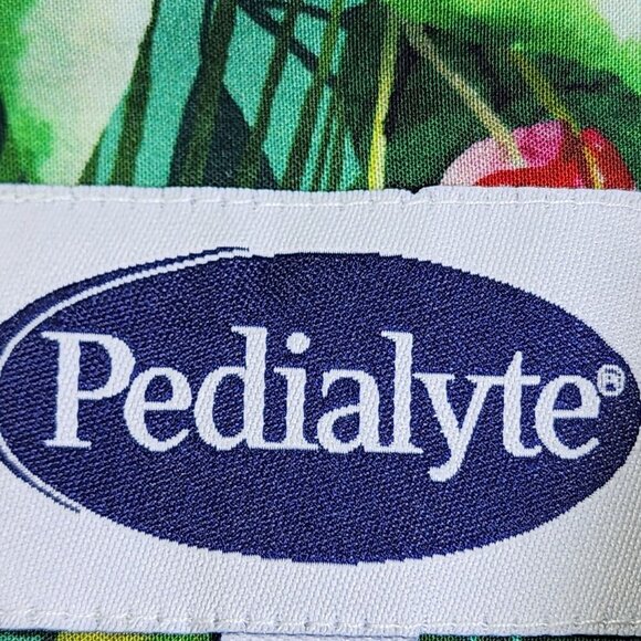 Pedialyte Tropical Print Button-Up Shirt Short Sleeve Cotton & Rayon Large - Picture 4 of 10